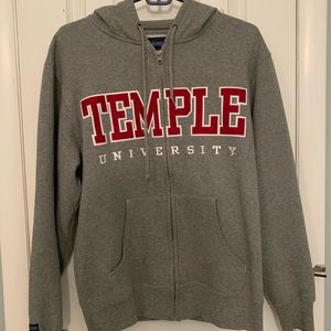 Temple University Zip Up Sweatshirt